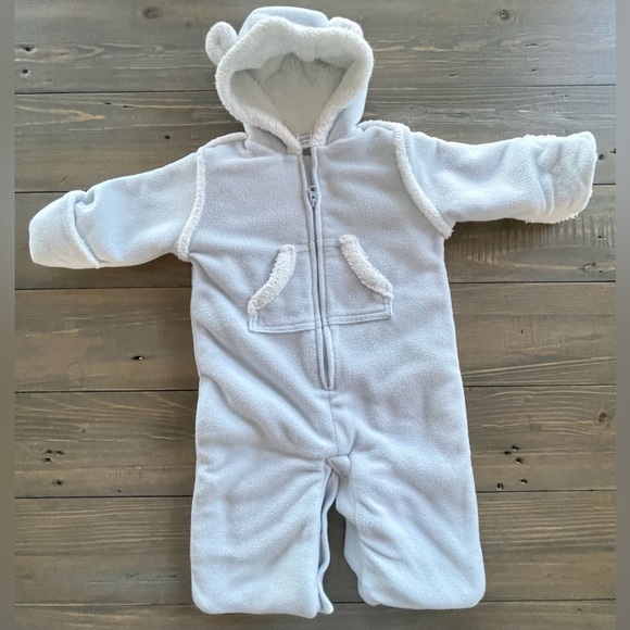 Baby Gap Newborn Bunting Bag / Winter Snowsuit. Up to 3 Months. Baby Blue. - Picture 5 of 7